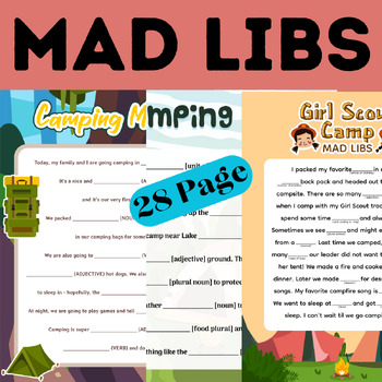 Preview of Camping Mad Libs