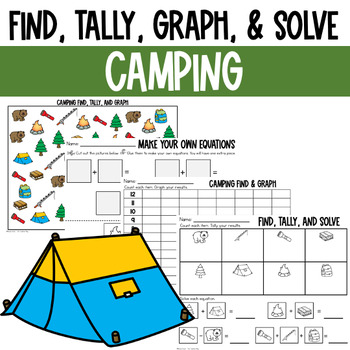 Preview of Camping Math | Find, Tally, Graph, and Solve