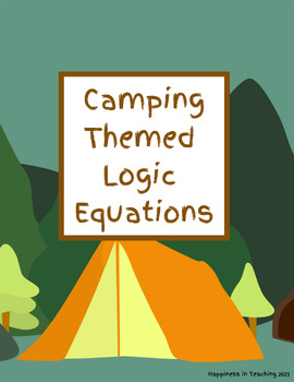 Preview of Camping Math Logic Equations: 8-in-1!