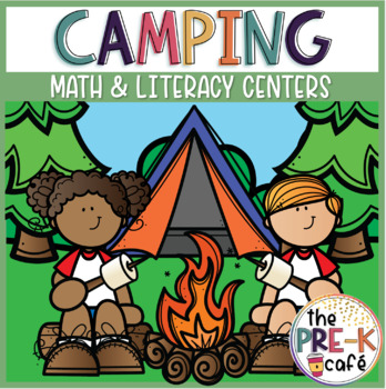 Preview of Camping Math Phonics Letters and Literacy Centers Activities | summer | ESY