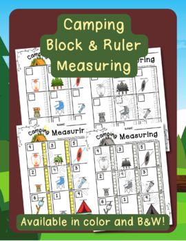 Preview of Camping Measuring worksheet ]Summer Fun Center for Elementary & Preschool
