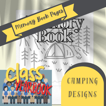 Preview of Camping Memory Book for Elementary | End of Year | Classroom Yearbook