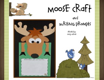 Preview of Camping: Moose Craft and Writing Prompts