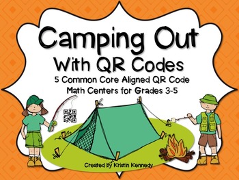 Preview of Camping Out with QR Codes: 5 Common Core Aligned Math Centers