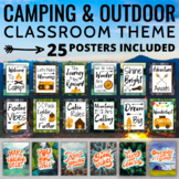 Camping & Outdoor Classroom Theme Poster Set • Decor • Mot
