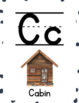 Preview of Camping - Outdoor theme alphabet