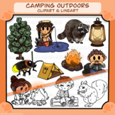 Camping Outdoors Clipart & Lineart