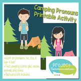 Camping Pronouns and Flashcards