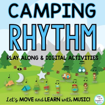 Preview of Camping Rhythm Activities: Read, Play Along, Compose {Level 4}