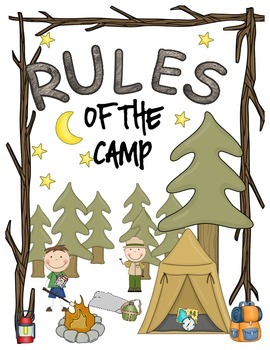 camp rules sign