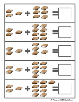 Preview of Camping- S'mores- Counting 1-20 and Addition to 18- File Folder Activities