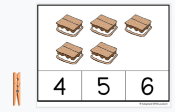 Preview of Camping- S'mores - Counting Sets 1-30 - Google slide activities