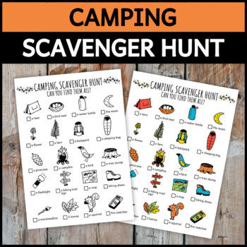 Camping Scavenger Hunt Printable For Kids Treasure Hunt Summer Camp ...