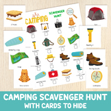 Camping Scavenger Hunt With Cards to Hide, Spring or Summe