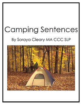 Preview of Camping Sentences