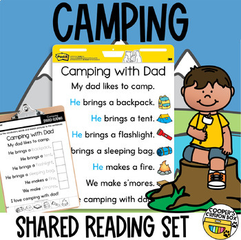 Preview of Camping | Shared Reading Poem | Project & Trace