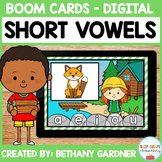 Camping Short Vowels - Boom Cards - Distance Learning