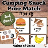 Camping Snack Price Match Activity | Value of Coins | 2nd 