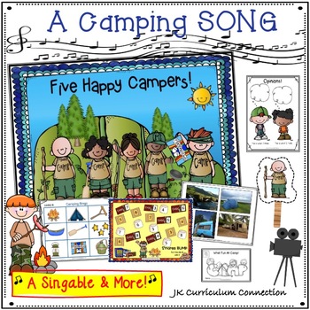 Preview of Camping Song & Activity Packet: Literacy & Math