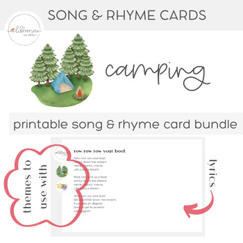 Preview of Camping | Song and Rhyme Cards