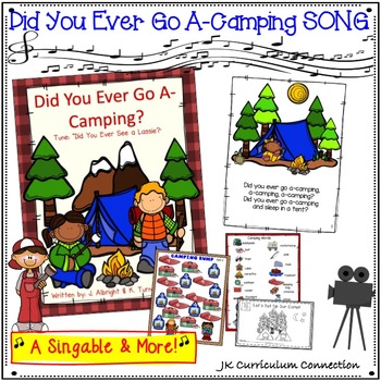 Preview of Camping Song! with Literacy & Math Activities