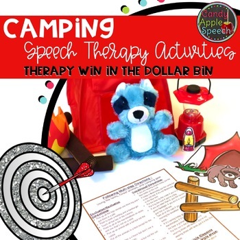 Preview of Camping Speech Therapy Activities: Therapy Win in the Dollar Bin