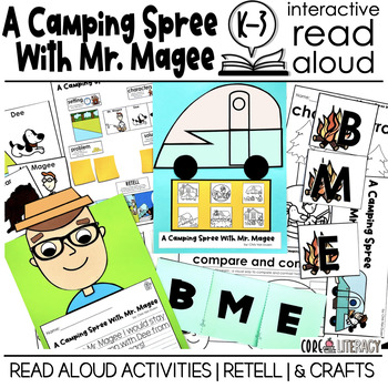Preview of Camping Spree With Mr. Magee Interactive Read Aloud Activities | RETELL + CRAFT