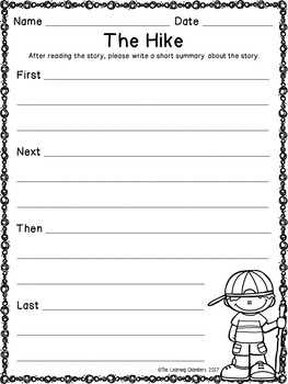 Camping Stories: Main Idea, Comprehension Questions, Facts, Fictional Texts