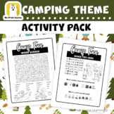 Camping Summer Theme No Prep Early Finisher Activity Packs