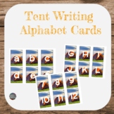 Camping (Tent) Alphabet & Number (1-20) Cards // PreK, K & 1st