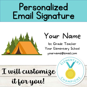 Preview of Camping Tent Email Signature
