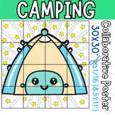 Camping Tent collaborative Coloring Poster Bulletin Board
