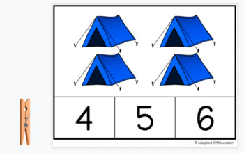 Preview of Camping- Tents- Counting Sets 1-30 - Google slide activities