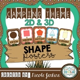Camping Theme 2D and 3D Shape Posters