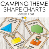 Camping Theme 2D and 3D Shapes Posters - Camping Theme Cla