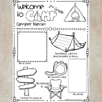 camping theme 2nd grade activities and decor by create your own genius