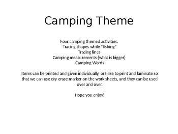 Preview of Camping Theme