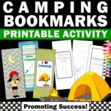 Camping Coloring Pages Spring Bookmarks to Color Summer Sc