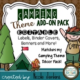 Camping Theme Add On Pack EDITABLE