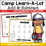 Fun Summer School Activities | Camping Day Math Worksheets