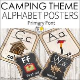 Camping Theme Alphabet Posters Primary Font - Camping Them