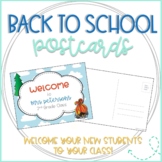 Camping Theme Back to School Postcards to Students