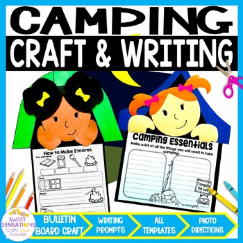 Preview of Camping Craft Camping Bulletin Board Happy Campers Camping Theme Activities