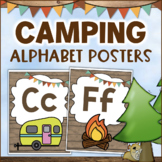 Camping Theme Classroom Alphabet Posters with Pictures & W