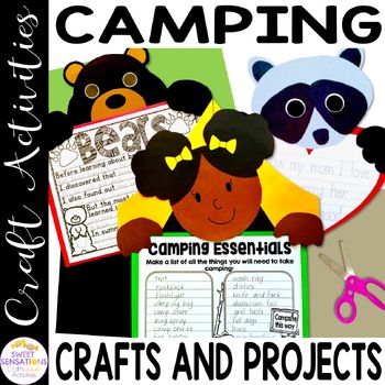 Preview of Camping Bulletin Board Bear Craft Back to School Camping Theme