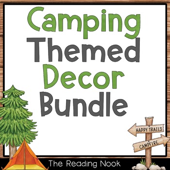 Preview of Camping Theme Classroom Decor Bundle