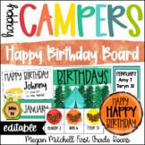 Camping Theme Classroom Decor BIRTHDAY BULLETIN BOARD & CE