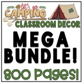 Classroom Themes Camping Decor Bundle with Schedule Cards,