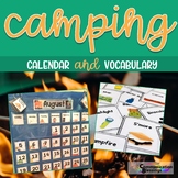 Camping Theme Classroom Decor Calendar Pieces and Vocabula