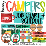 Camping Theme Classroom Decor JOB CHART & SCHEDULE 